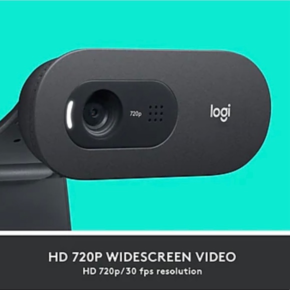 Logitech C505 HD Webcam with Long-Range Mic for Video Calls - Picture 3 of 4